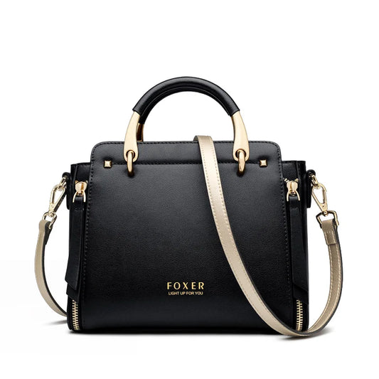 Giulietta – FOXER Women's Split Leather Shoulder Bag, Stylish Large-Capacity Crossbody"