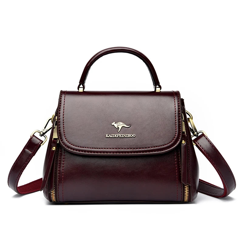 Giulietta – Elegant Soft Leather Top Handle & Crossbody Bag for Women, Luxury Shoulder Messenger Purse