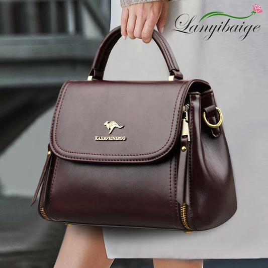 Giulietta – Elegant Soft Leather Top Handle & Crossbody Bag for Women, Luxury Shoulder Messenger Purse