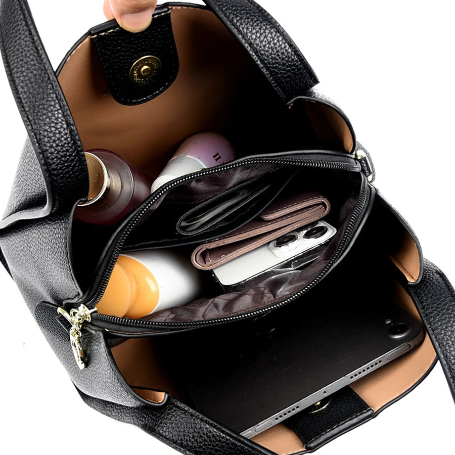 Giulietta Large Capacity Soft Leather Handbags — Chic Top-Handle, Shoulder & Crossbody Bags for Women