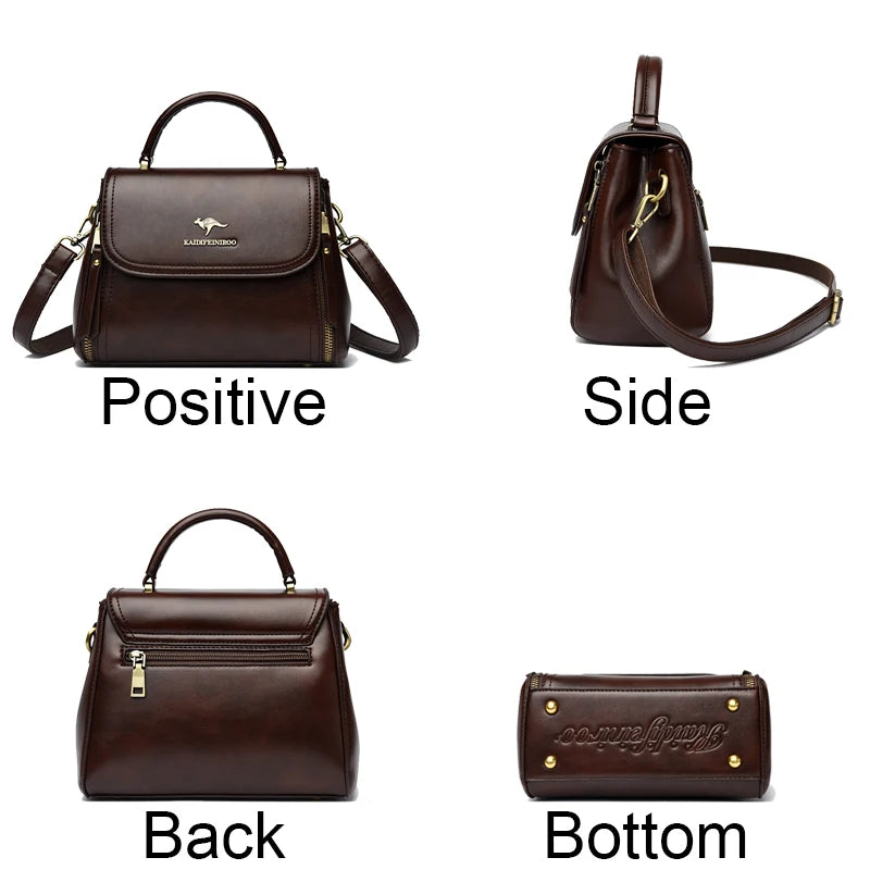 Giulietta – Elegant Soft Leather Top Handle & Crossbody Bag for Women, Luxury Shoulder Messenger Purse